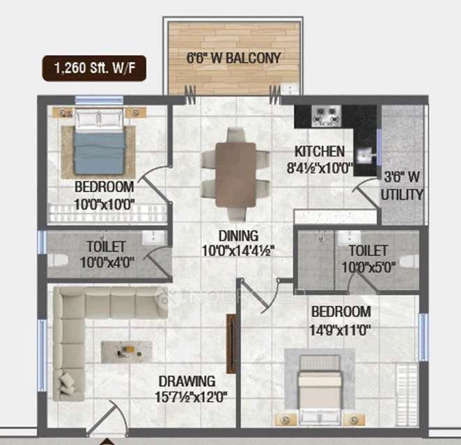 2 BHK Flat In Primark Eco Nest for Rent  In Kompally