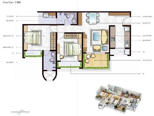 2 BHK Flat In Mohan Altezza  For Sale  In Kalyan West