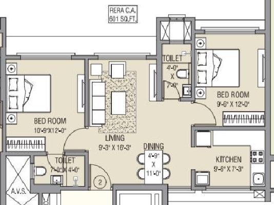 2 BHK Flat In Oxford Navrang Atlantis For Sale  In Jogeshwari