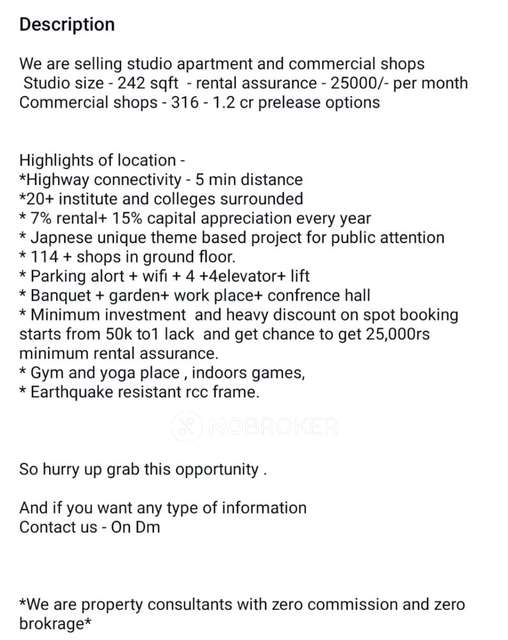 1 RK Flat In Krisala Developers For Sale  In Tathawade