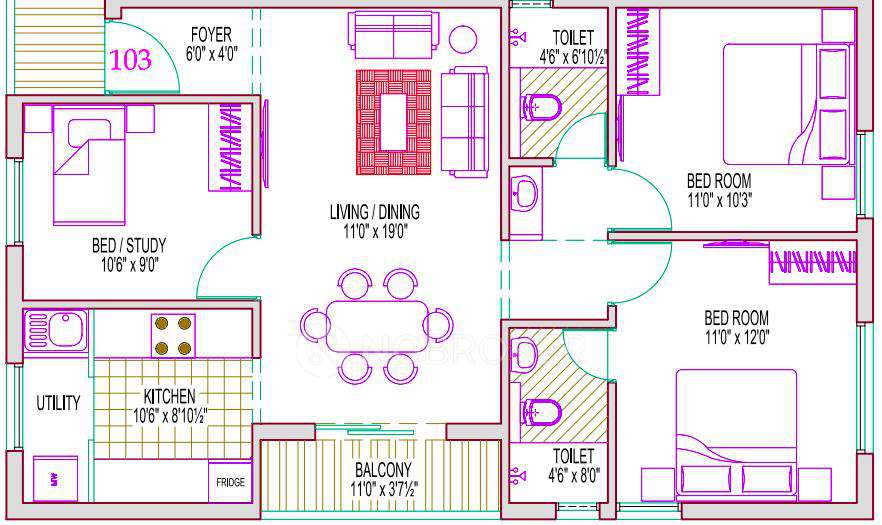 3 BHK Flat In Kcs Golden Lotus For Sale  In Sholinganallur