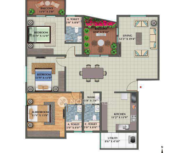 3 BHK Flat In Elegant Terraces For Sale  In Hosakerehalli