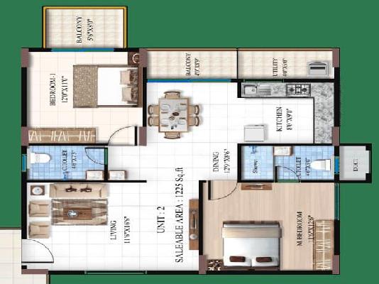 2 BHK Flat In Psr Vanasree For Sale  In Kodathi