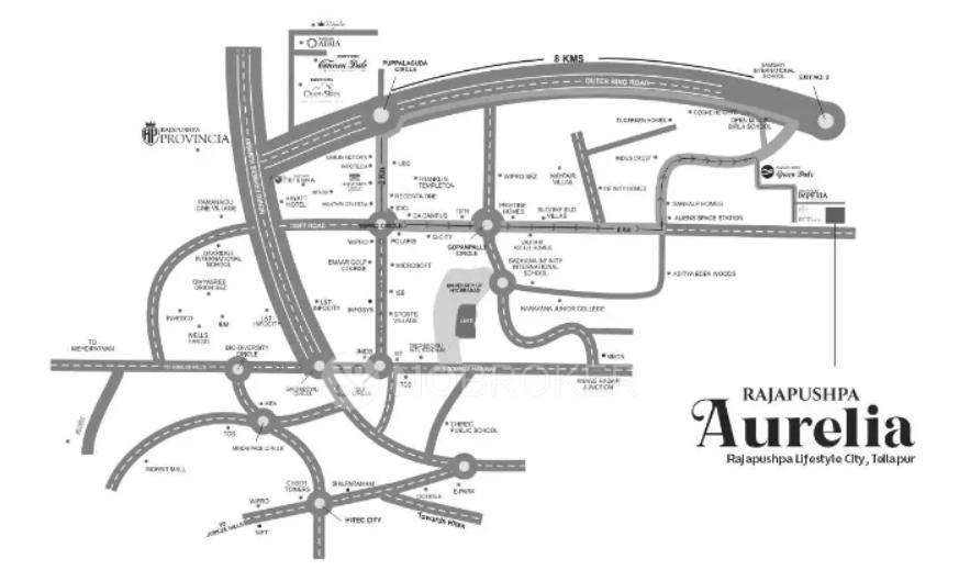 3 BHK Flat In Rajapushpa Aurelia For Sale  In Tellapur