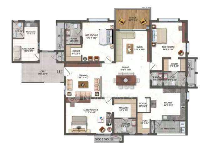 3 BHK Flat In Rajapushpa Aurelia For Sale  In Tellapur