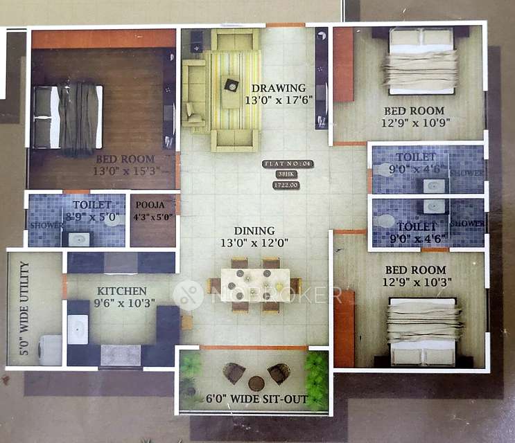 3 BHK Flat In Green Space Prime, Manikonda For Sale  In Manikonda