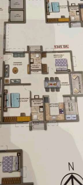 2 BHK Flat In Aparna Cyber Heights For Sale  In Osman Nagar