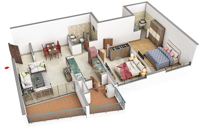 2 BHK Flat In Mantri Lithos, Thanisandra for Rent  In Mantri Lithos