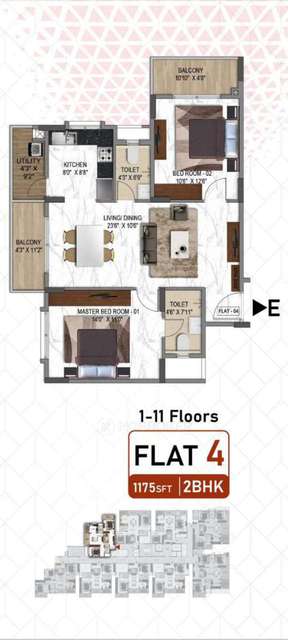 2 BHK Flat In Poorvi Enchanting For Sale  In Chikkanayakanahalli