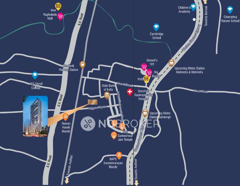 3 BHK Flat In Mahaveer Solitaire Edge For Sale  In Kandivali East
