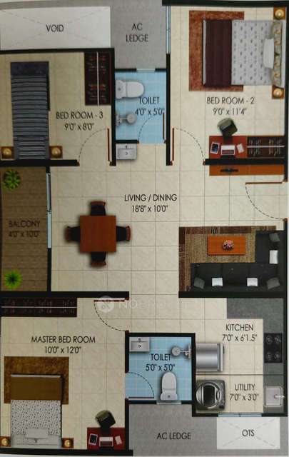 3 BHK Flat In Urbanrise City Of Joy For Sale  In Thirumazhisai