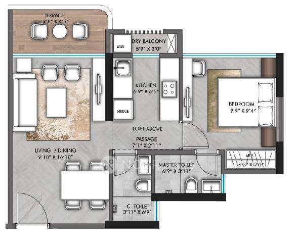 1 BHK Flat In Casa Terraza For Sale  In Vasai West