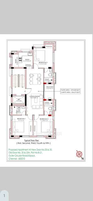 3 BHK Flat In Steorra Kilpauk For Sale  In Kilpauk Garden Colony