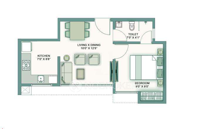 1 BHK Flat In Piramal Vaikunth For Sale  In Balkum Pada