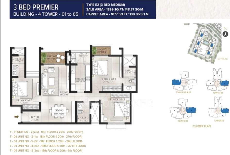 3 BHK Flat In Aston Park At The Prestige City For Sale  In Sarjapura