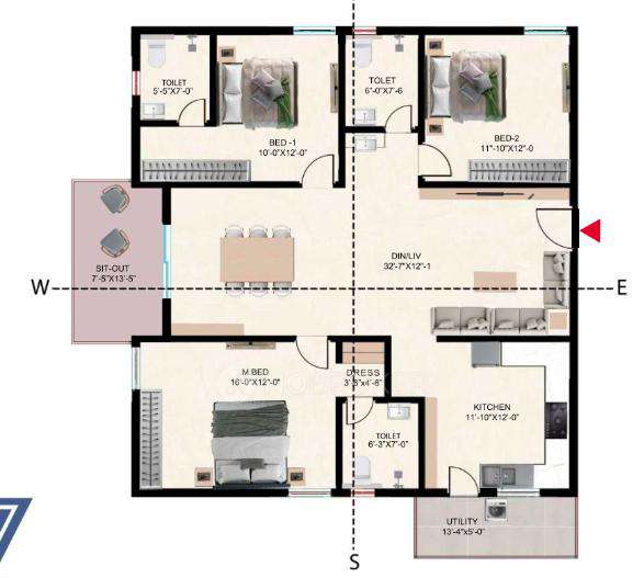3 BHK Flat In Vaishnaoi Garuda For Sale  In Shamshabad