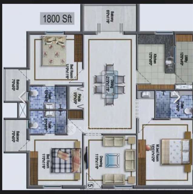 3 BHK Flat In Aditya Imperial Heights For Sale  In Hafeezpet