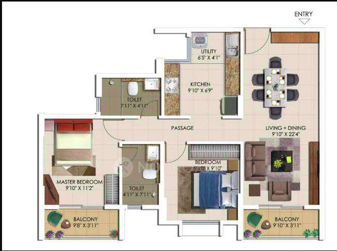 2 BHK Flat In Sattva Park Cubix For Sale near Boodihal