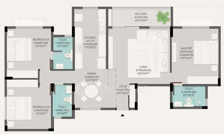 3 BHK Flat In Mpn Green Storeys For Sale  In Sarjapur Road