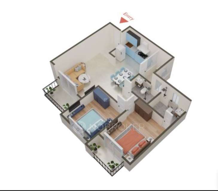 2 BHK Flat In Ajmera Lakeside Paradise For Sale  In Yelahanka