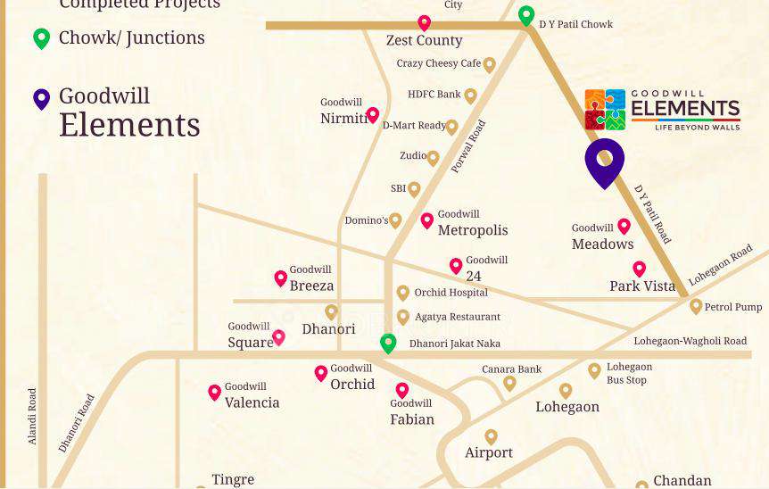 3 BHK Flat In Choice Goodwill Elements For Sale  In Lohegaon