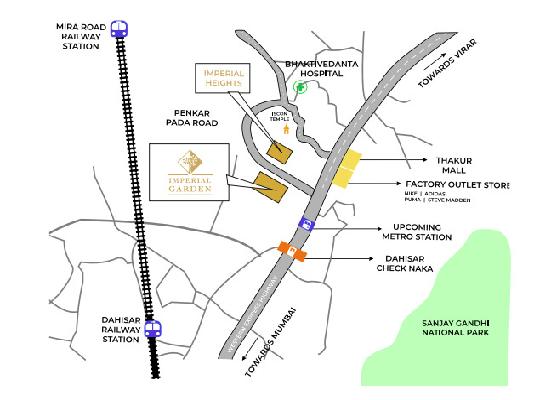 3 BHK Flat In Sk Imperial Garden For Sale  In Mira Road