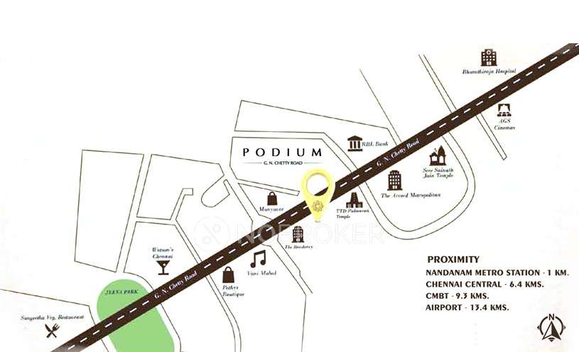 3 BHK Flat In Lifestyle Podium For Sale  In T Nagar