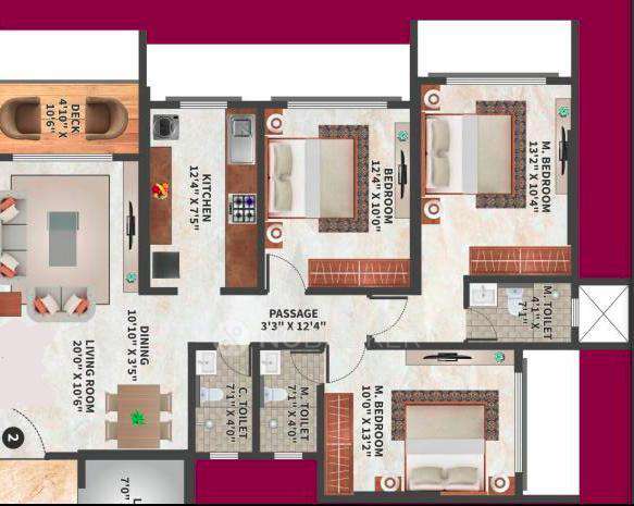 3 BHK Flat In Neo Smile Darshan For Sale  In Cts 374  B&#40;21, Padma Nagar Rd, Chikoowadi, Borivali, Mumbai, Maharashtra 400092