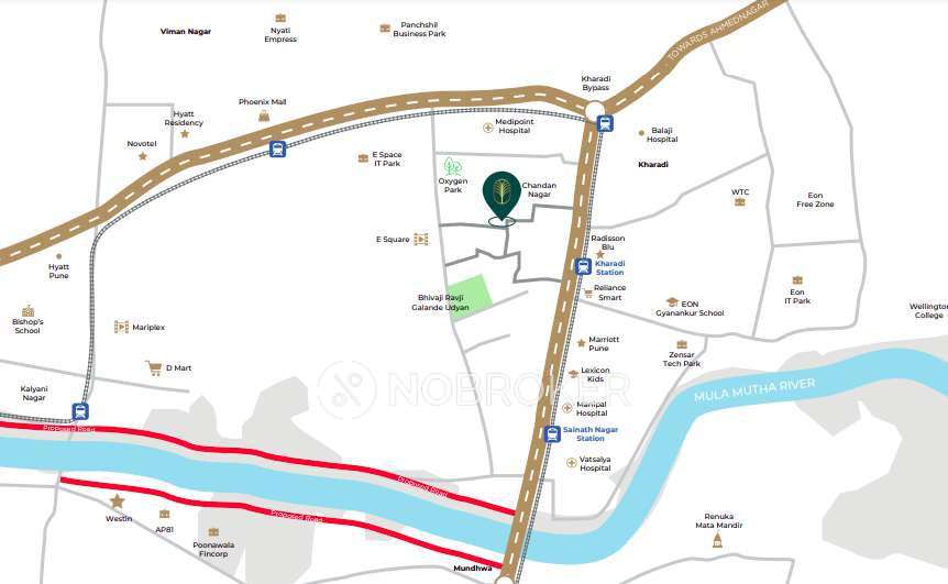 2 BHK Flat In Ram India Palm Drive For Sale  In Kharadi