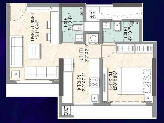 1 BHK Flat In Samrat Alfred Splendour For Sale  In Malad West