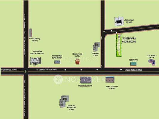 3 BHK Flat In Vigneshwara Cedar Woods For Sale  In Kothanur