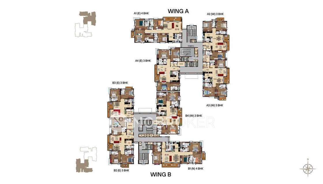 4 BHK Flat In Koncept Ambience Downtown For Sale  In Banasawadi