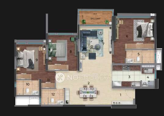 3 BHK Flat In Purva Orient Grand For Sale  In Sudhama Nagar