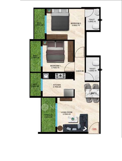 2 BHK Flat In Vishesh Balaji Avvante For Sale  In Old Panvel