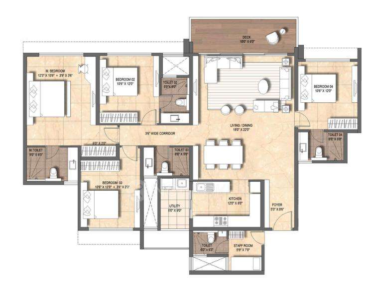 4 BHK Flat In Lodha Mirabelle For Sale  In Thanisandra