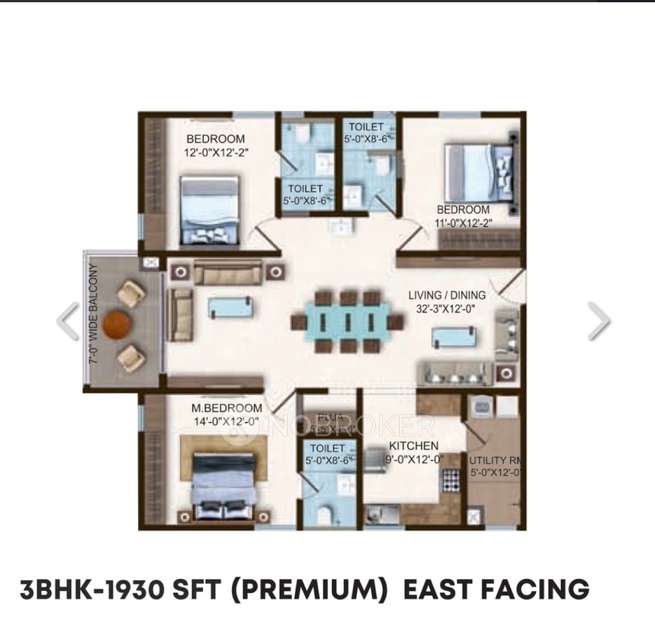 3 BHK Flat In Smr Vinay Iconia For Sale  In Smr Vinay Iconia
