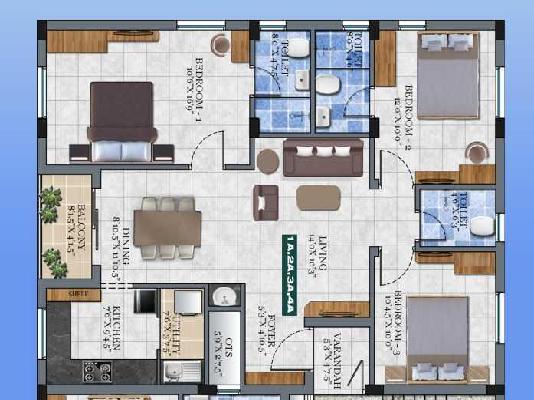 3 BHK Flat In Dwarak Atlantis For Sale  In Pallikaranai