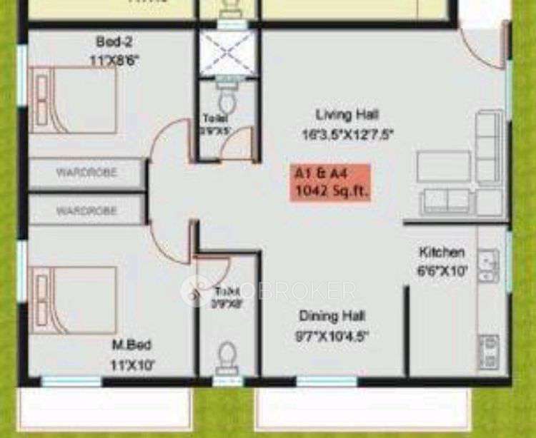 2 BHK Flat In Sri Ganeshvhomes for Rent  In Chembarambakkam