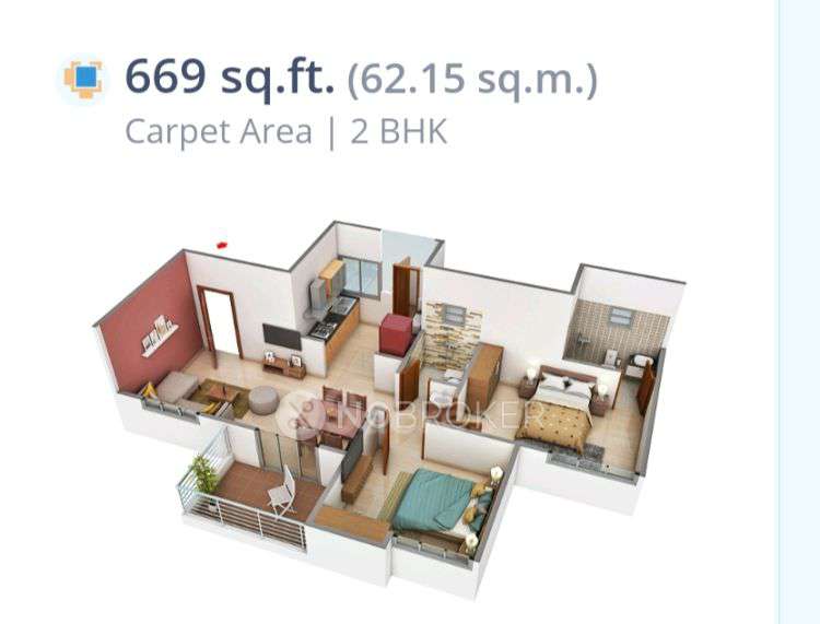 2 BHK Flat In Gk Arise For Sale  In Gaikwad Nagar