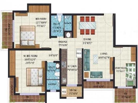 3 BHK Flat In Delta Vrindavan For Sale  In Mira Road East