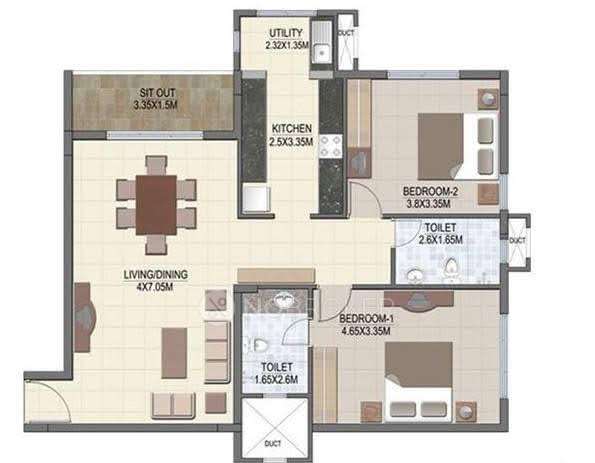 2 BHK Flat In Prestige Silver Dale,  Sarjapur Road, Bangalore For Sale  In  Sarjapur Road, Bangalore