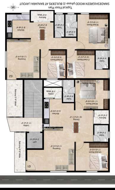 2 BHK Flat In Swadesh Green Wood Phase 2 For Sale  In 11, Crp Layout, Horamavu Agara, Horamavu, Bengaluru, Karnataka 560113, India