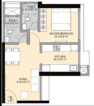 1 BHK Flat In Ajmera Solis For Sale  In Vikhroli East