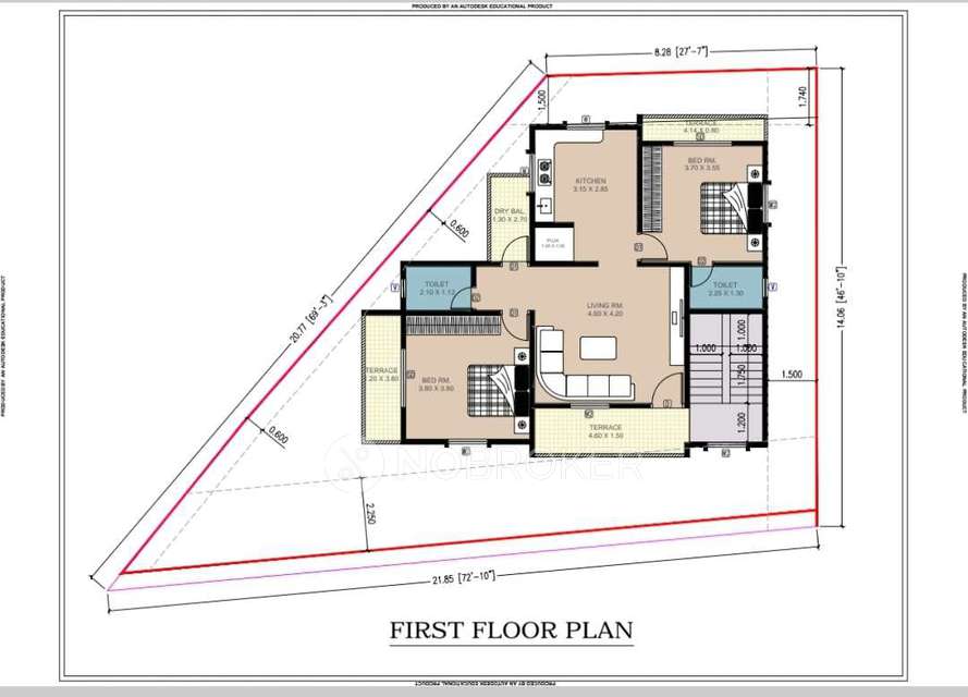 2 BHK Flat for Rent  In Charholi Budruk