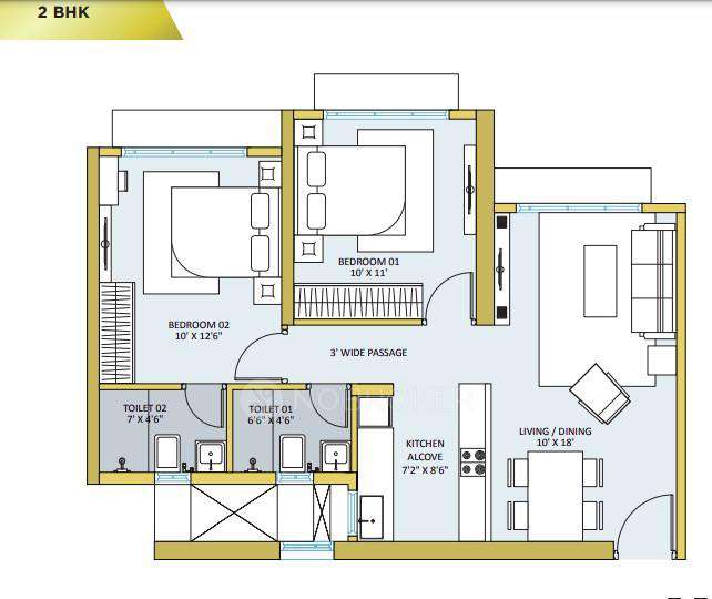 2 BHK Flat In Ashford Regal For Sale  In 1, Bhandup Village Rd, Nahur, Industrial Area, Bhandup West, Mumbai, Maharashtra 400078, India