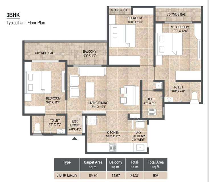 3 BHK Flat In Mangalam Lifepark, Moshi For Sale  In Moshi