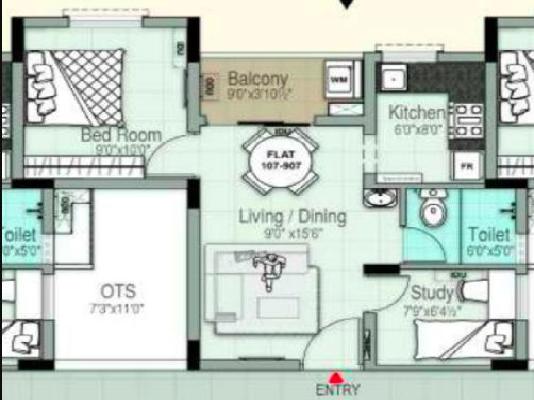 1 BHK Flat In Xs Real Tuscany For Sale  In Chettipuniyam