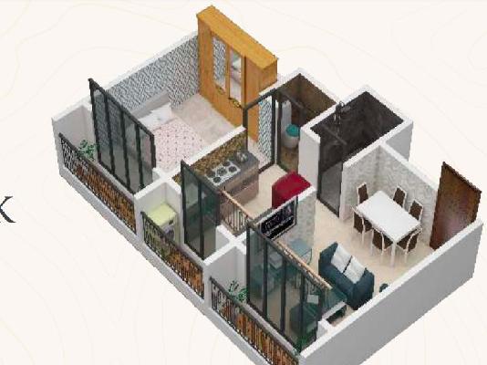 1 BHK Flat In Dhanlaxmi Dhananjay Hill View For Sale  In Nalasopara West