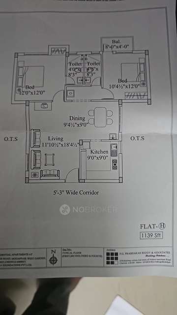 2 BHK Flat In Pranav Shruthi Apartments For Sale  In Mogappair Garden Rd