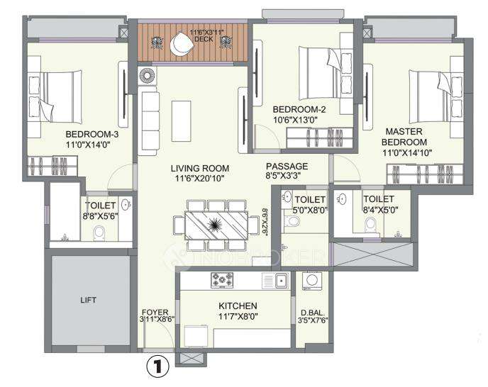 3 BHK Flat In Arihant The X Ghatkopar For Sale  In Chembur